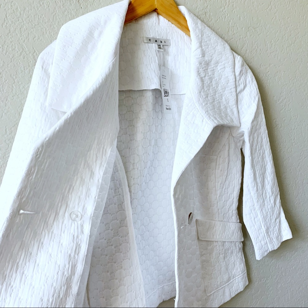 NWT CABI 212 White Club Blazer Jacket Textured XS - Picture 7 of 13